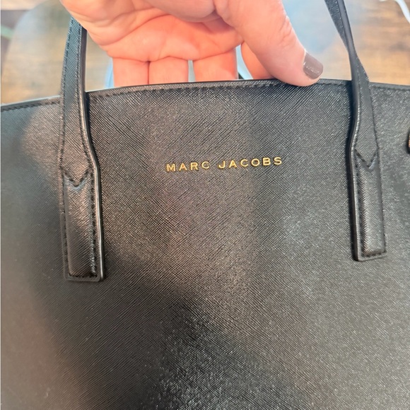 Marc Jacobs Black Saffiano Leather Tote with Double Straps - Picture 2 of 8